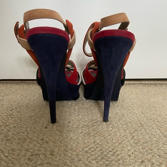 Saint Laurent Tribute Platform Sandals Suede Size 40 - Picture 3 of 7